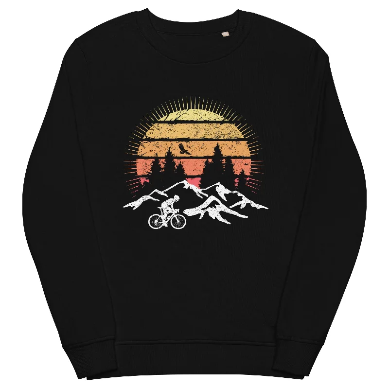 Radfahrer und Sonne Vintage - Unisex Premium Organic Sweatshirt Fleece Zip-up Hoodie