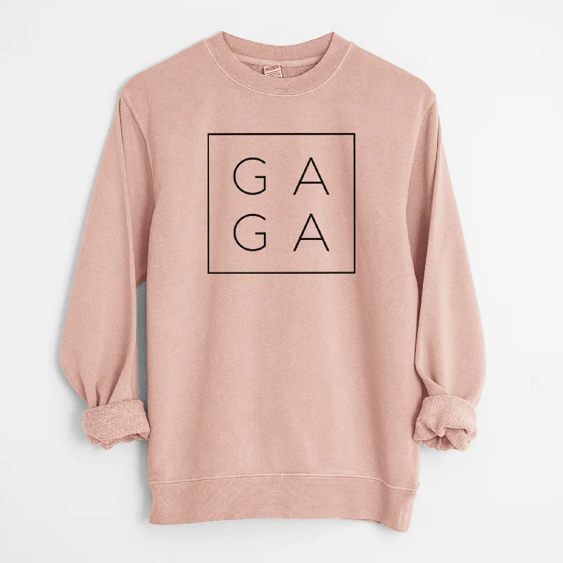 Gaga Boxed - Unisex Pigment Dyed Crew Sweatshirt Cozy Sweatshirt Design