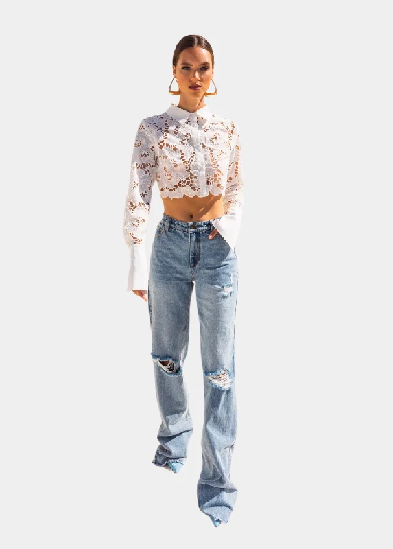 Beyond Extremist Cuffed Boyfriend Denim Jean