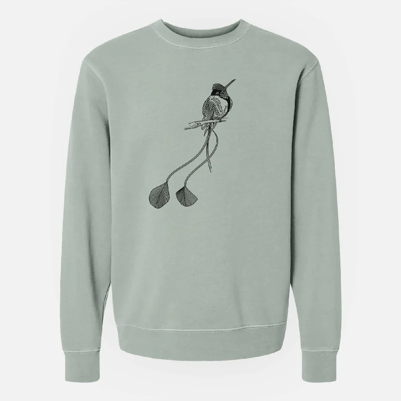 Marvelous Spatuletail Hummingbird - Unisex Pigment Dyed Crew Sweatshirt Women’s Zip-up Hoodies