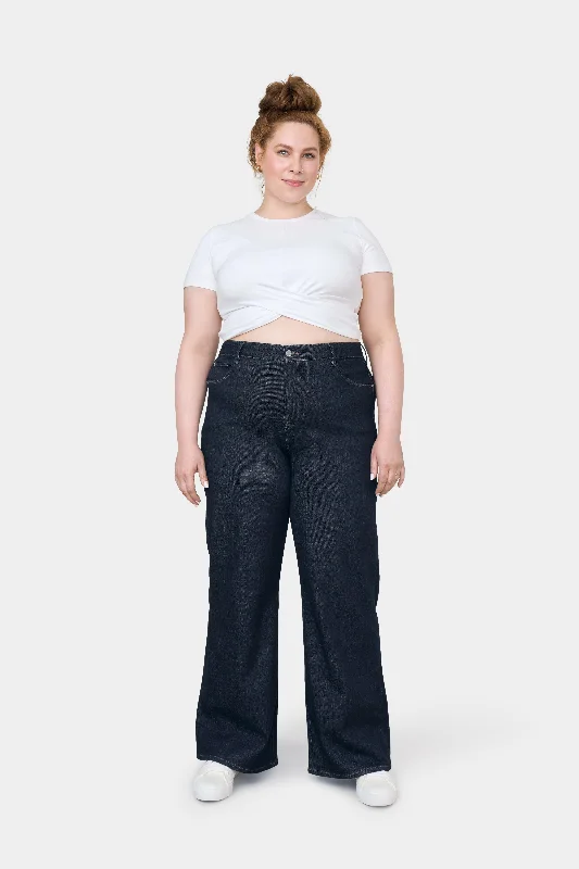 Dew Flared Soft Jeans Plus Size Raw Denim