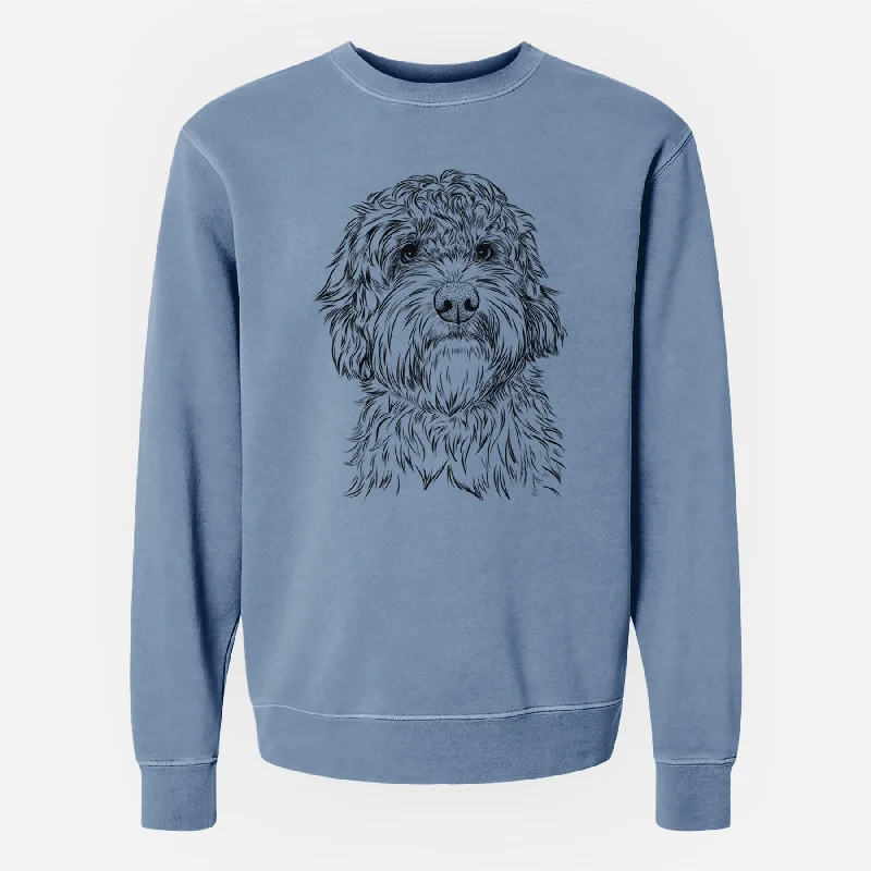 Bare Huckleberry the Australian Labradoodle - Unisex Pigment Dyed Crew Sweatshirt Stylish Hoodies Collection