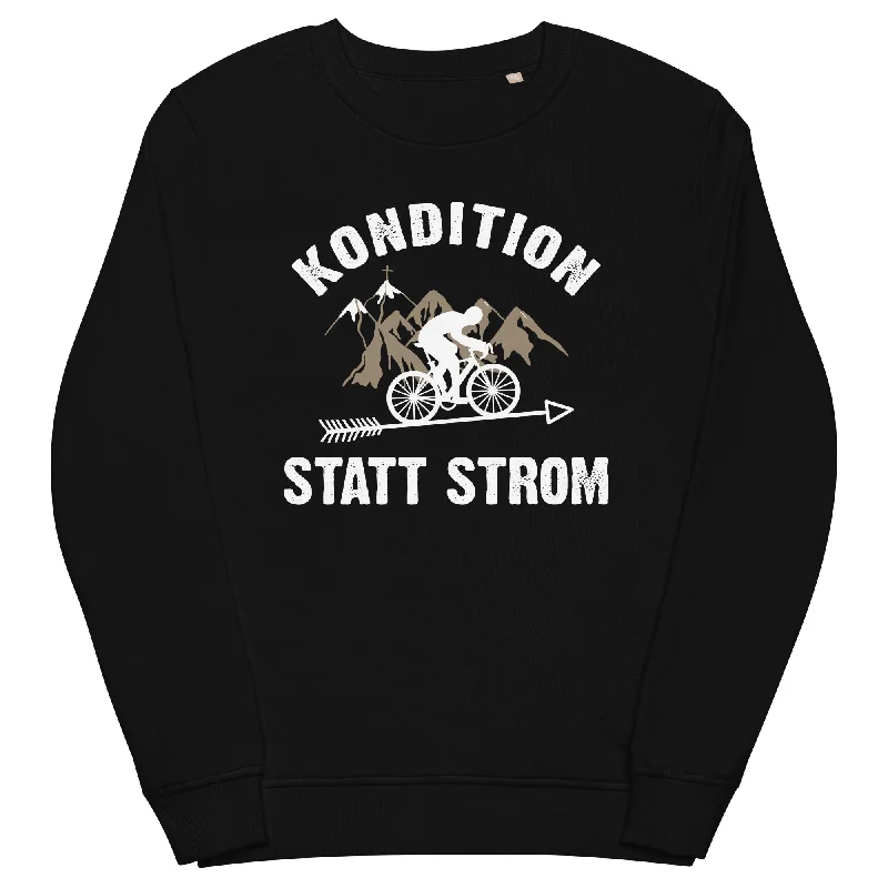 Kondition statt Strom - Unisex Premium Organic Sweatshirt Plush Hoodie Sweatshirt