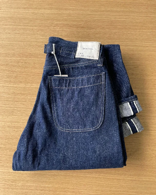 819 Denim 13.5oz Selvedge - Hi-Rise Wide Tapered - Sukumo Natural Indigo Hand-Dyed