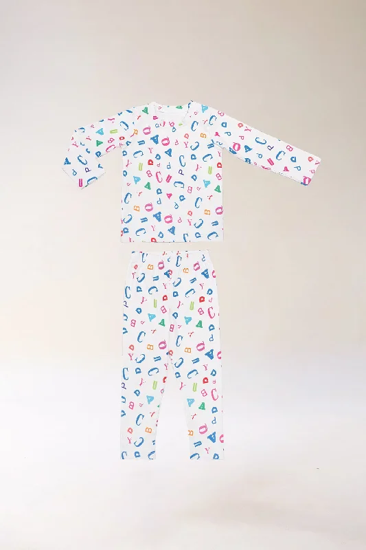 Letter Land Unisex Night Suit Breathable cotton pajama sets