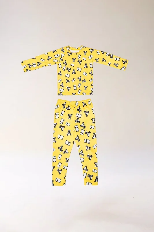 Panda Paradise Unisex Night Suit Women's pajama sets