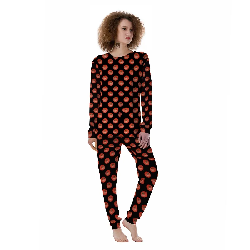 Tomatoes Red Ripe Print Pattern Women's Pajamas Shein pajama sets