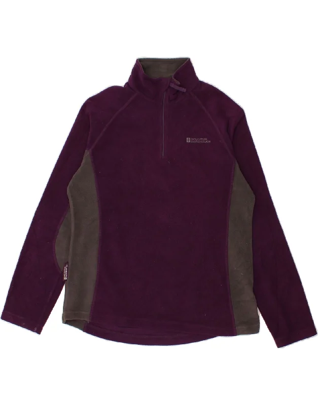 MOUNTAIN WAREHOUSE Womens Zip Neck Fleece Jumper UK 12 Medium Purple Premium sweaters