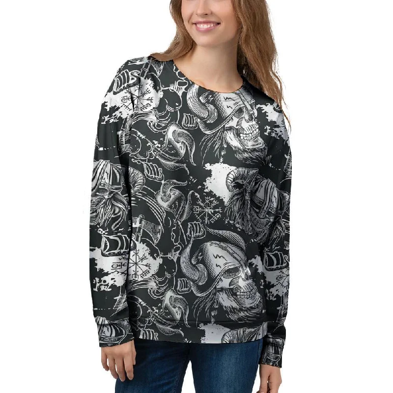 Viking Skull Women's Sweatshirt Knitted sweaters