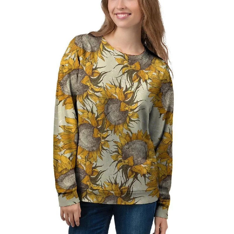 Vintage Sunflower Women's Sweatshirt Affordable sweaters