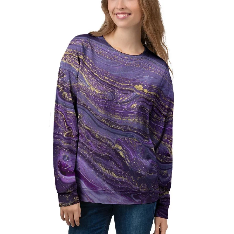 Violet Marble Women's Sweatshirt Work sweaters