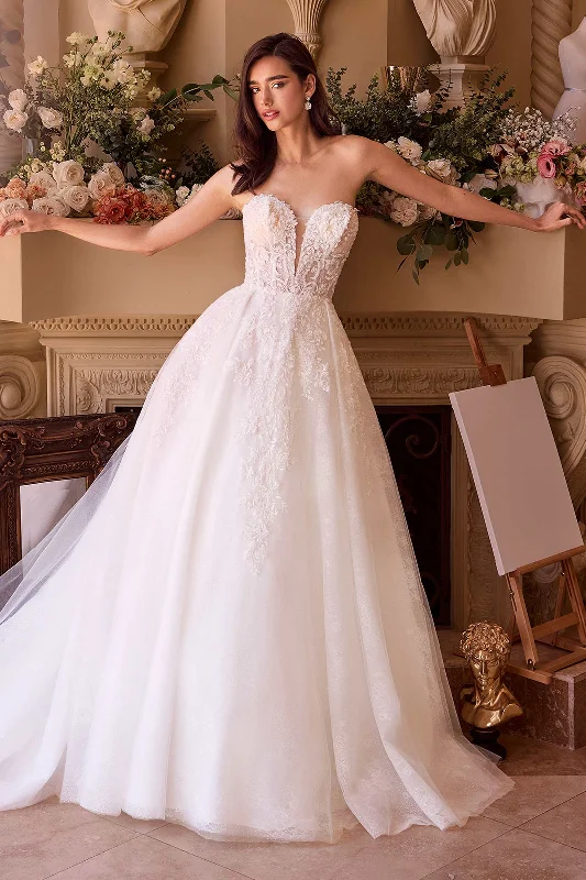 Andrea & Leo WL037 Dress Strapless Wedding Ball Gown & Lace Bolero Sparkling Wedding Dress