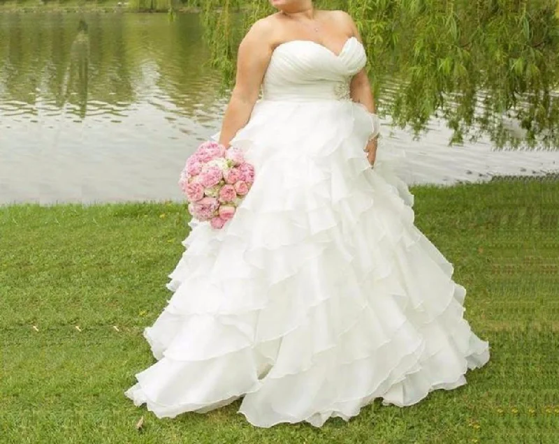 Organza Wedding Dresses at Bling Brides Bouquet - Online Bridal Store Short Wedding Gown