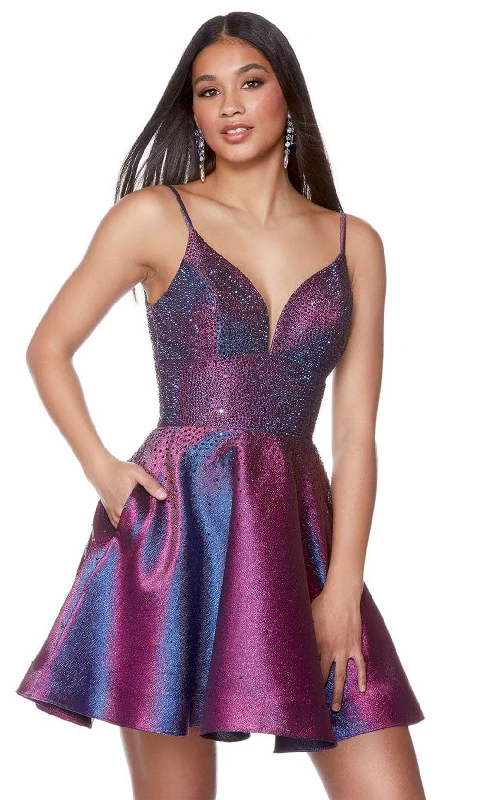 Alyce Paris 3167 - Sleeveless Embellished Cocktail Dress Sequin party dresses