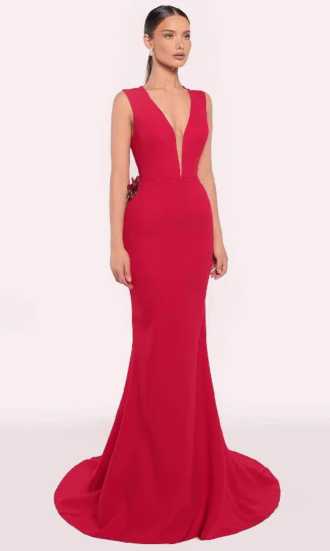 Tarik Ediz 98877 - Cutout Back Evening Gown A-line party dresses