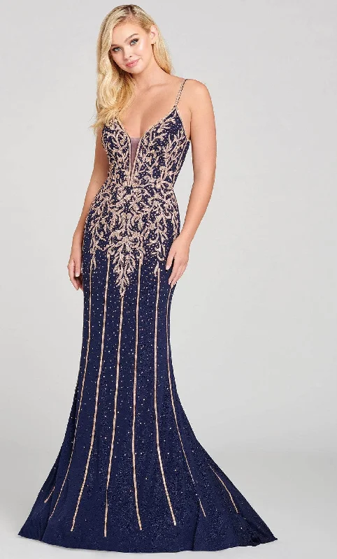 Ellie Wilde EW121053 - Intricately Embellished Long Gown Winter maxi dresses