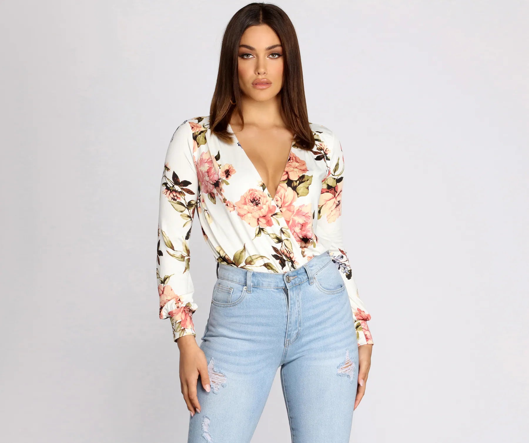 Floral Head Over Heels Bodysuit Brunch floral dresses