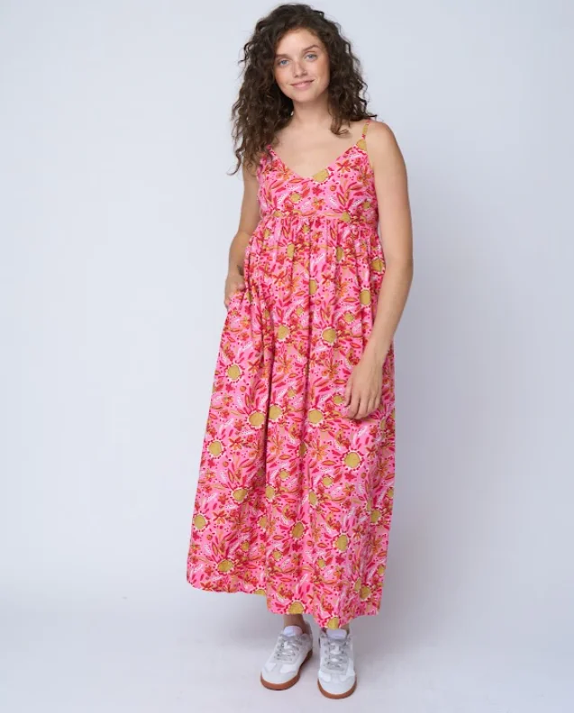 Hamptons Dress - Mira Floral Pink Summer floral dresses