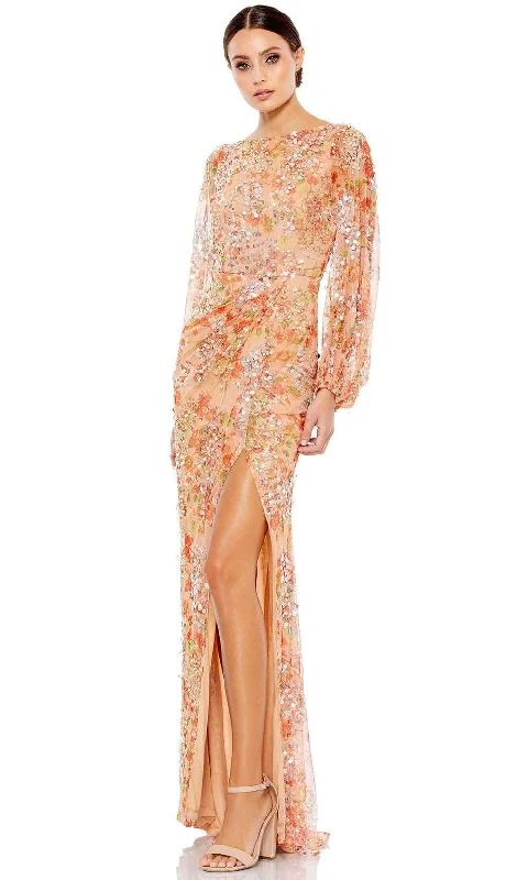 Mac Duggal 93547 - Bateau Floral Print Evening Dress Edgy floral dresses