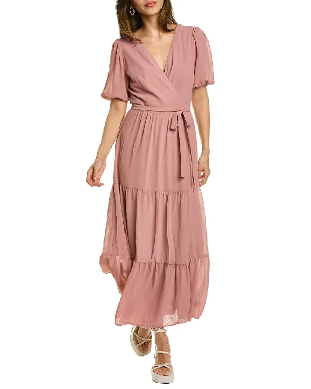 Charles Henry Wrap Maxi Dress Midi Maxi Skirt