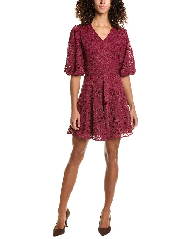 Rachel Parcell V-Neck Mini Dress Long-sleeve Mini Skirt