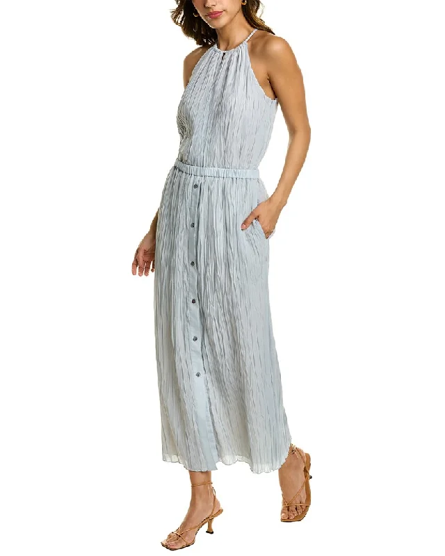 Theory Gathered Cami Maxi Dress Pleated Maxi Skirt