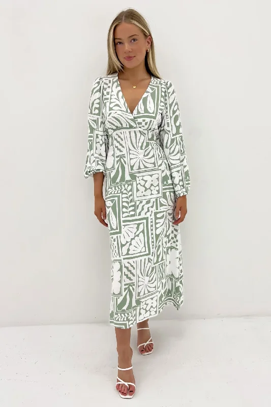 Alana Midi Dress Sage Rodeo Maxi Length Midi