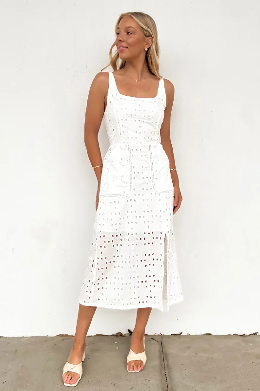 Kirby Midi Dress Ivory Wrap Midi Skirt