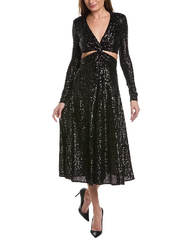 Michael Kors Collection Cutout Sequin Midi Dress Soft Midi Skirt