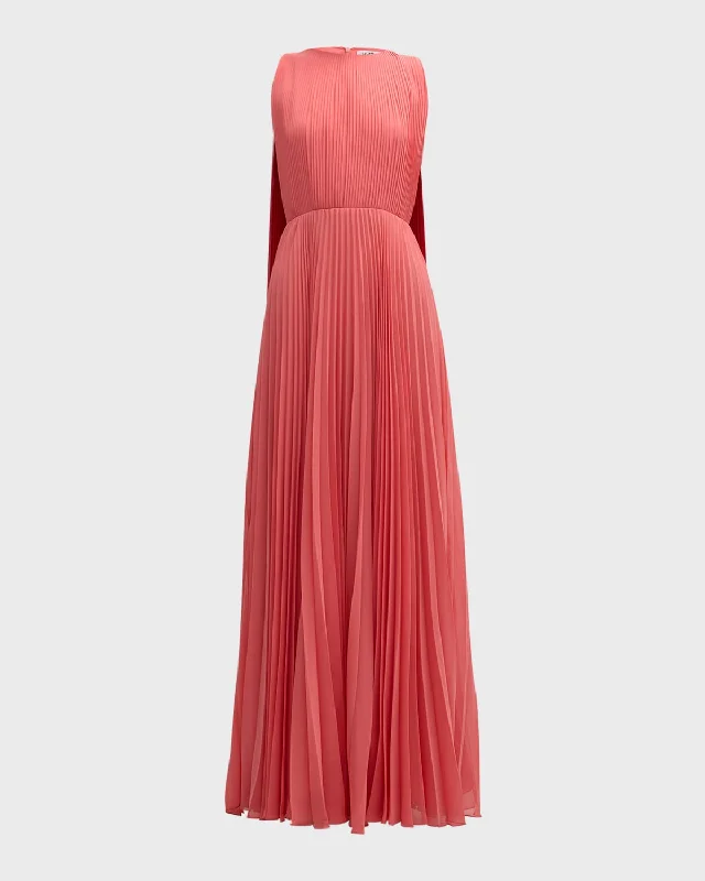 Octavia Pleated Draped A-Line Gown A-line unclassified dresses