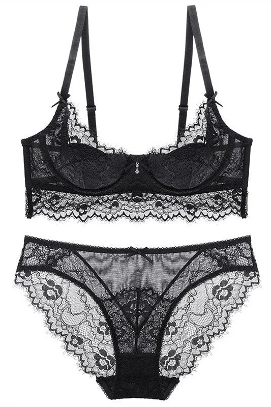 Sexy Black Lace Lingerie Set Modern Lace Dress